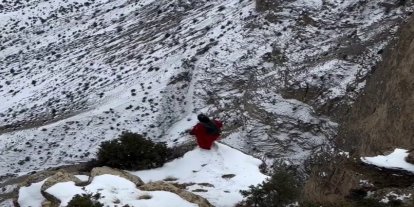 Uzundere semalarında nefes kesen atlayış