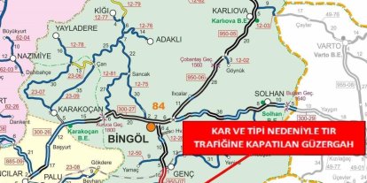 Bingöl-Diyarbakır karayolu tır trafiğine kapatıldı