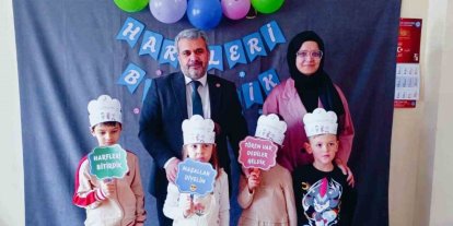 Minik öğrencilerin harfleri bitirme sevinci