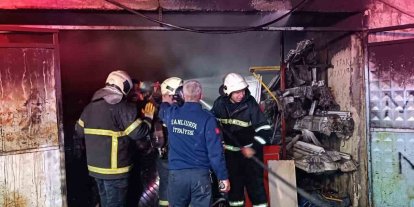 İşyerindeki yangına itfaiye müdahale etti