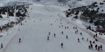Ergan Kayak Merkezinde hafta sonu yoğunluğu