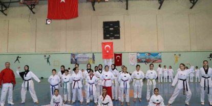 Oltu’da taekwondo kuşak sınavı heyecanı