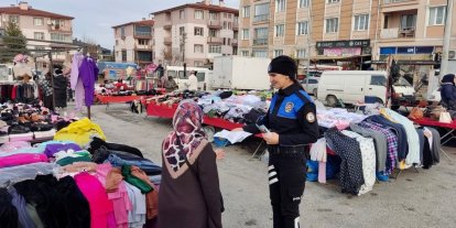 Kütahya İl Emniyet Müdürlüğü’nden semt pazarlarında bilgilendirme çalışması