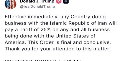 Trump’tan İran ile iş yapan ülkelere yaptırım kararı: "Yüzde 25 gümrük vergisi uygulanacak"