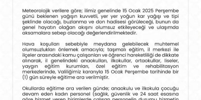Niğde’de eğitime kar engeli