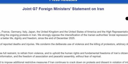 G7 ülkelerinden İran’a kınama: "Muhalefete yönelik baskının sürmesi halinde ek kısıtlayıcı tedbirler uygulamaya hazırız"