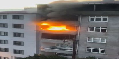 Arhavi’de apartman dairesinde yangın paniği