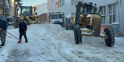 Sarıkamış’ta kar seferberliği: İlçe merkezinden 600 kamyon kar taşındı