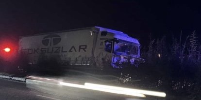 Giresun’da tır aydınlatma direğine çarptı, şoför hayatını kaybetti