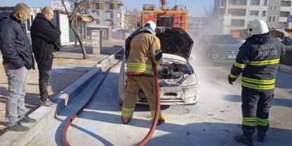 Defne’de araç yangını