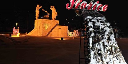 Elazığ Çaydaçıra Kavşağı’nda kar manzarası