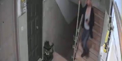 Eski eşine vahşeti yaşatan şahsın olay sonrası kaçma anları kamerada