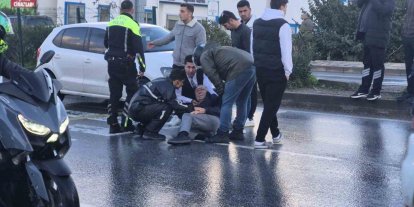 Aracın çarptığı yaya yaralandı