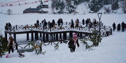 Ergan’da kayak ve kızak keyfi