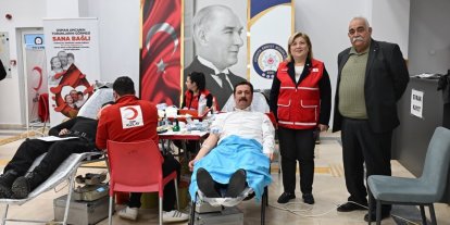 Kütahya İl Emniyet Müdürlüğünden kan bağışı kampanyasına destek