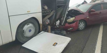 Sivas’ta yolcu otobüsü zincirleme trafik kazasına karıştı