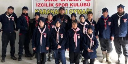 Sinoplu izcilerden zorlu kış kampı