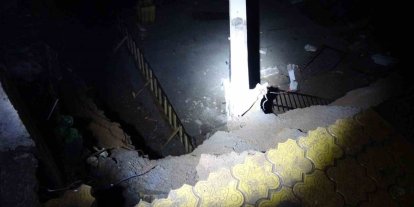 Malatya’da 6 katlı binanın istinat duvarı çöktü