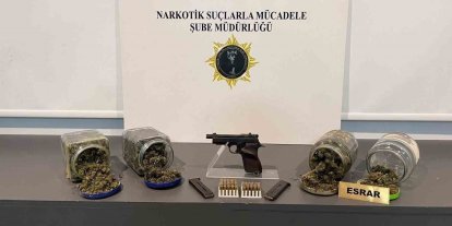 Samsun’da bir kişi uyuşturucu ve silahla yakalandı