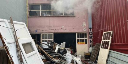 Gediz’de torna atölyesinda yangın