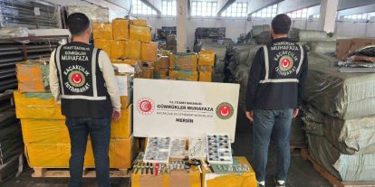 Mersin’de 1,5 milyar lira değerinde 116 bin kaçak kol saati ele geçirildi