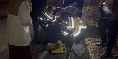 Karşıya geçmek isterken otomobilin çarptığı kadın ağır yaralandı