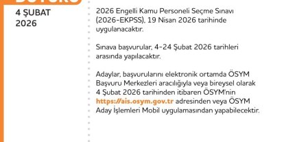 EKPSS 19 Nisan’da yapılacak