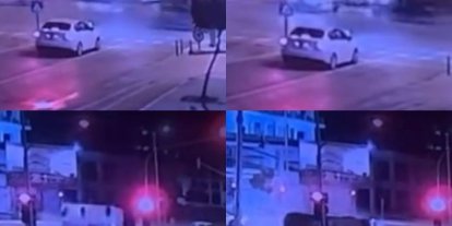 Mersin’deki ambulans kazası güvenlik kamerasına yansıdı