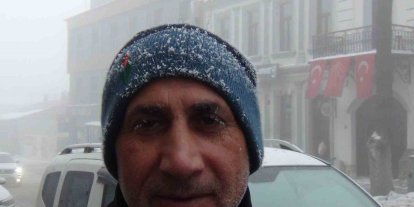Kars’ın soğuğu kirpik dondurdu