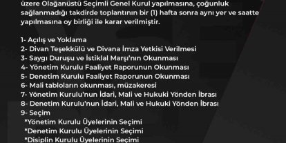Kayserispor’un genel kurulu 21 Şubat’ta
