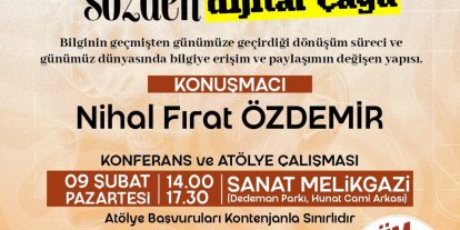 Sanat Melikgazi’de konferans ve atölye bir arada yapılacak