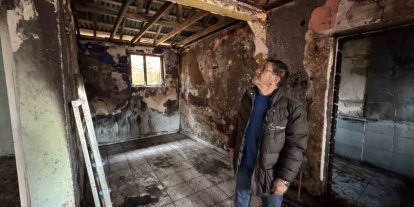 Yangın mağduru engelli vatandaş yardım bekliyor; "İğneden ipliğe her şeyim yandı"