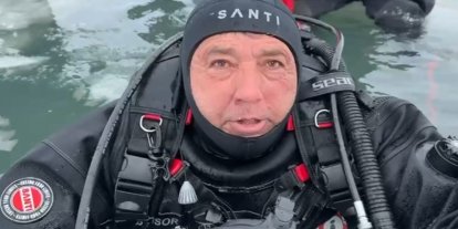 Çıldır Gölü’nde 6 Şubat depremi anısına dalış yaptılar