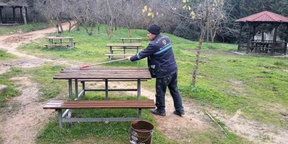 Gebze tabiat parkındaki donatı alanları yenilendi