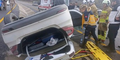 Yayladağı’nda takla atan otomobilin sürücüsü yaralandı