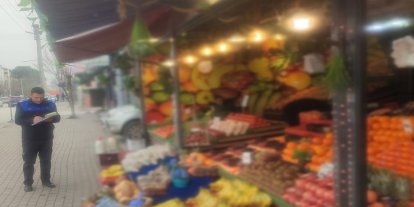 Zabıtadan manav denetemi