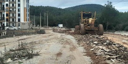 Akçaova TOKİ yolunda çalışma başlatıldı