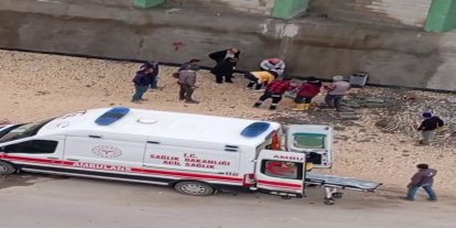 Yüksekten düşen inşaat işçisi yaralandı