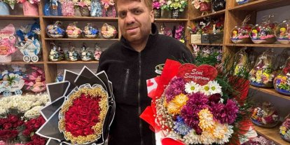 Gaziantep’teki çiçekçilerde 14 Şubat yoğunluğu