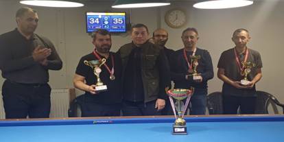 Kars’ta 3 bant bilardo heyecanı sona erdi