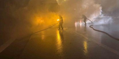 Belen’de tır yangını