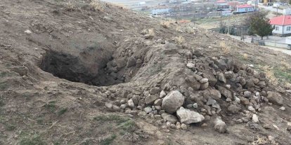 Aksaray’da tarihi höyükte kaçak kazı köylüleri tedirgin ediyor