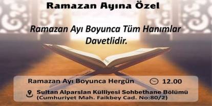 Kars’ta hanımlara yönelik tefsirli mukabele programı