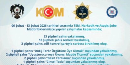 Bingöl’de 47 şüpheli yakalandı