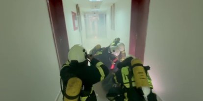 KYK yurtlarında yangın tatbikatı gerçeği aratmadı