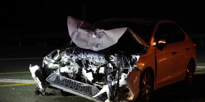 Elazığ’da yaşanan kazada 3 kişi yaralandı: O anlar kamerada