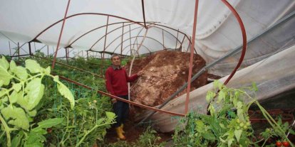 Antalya’da heyelan evlerin duvarlarını çatlattı, seralara dev kayalar düştü