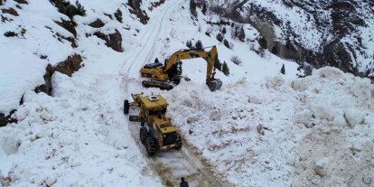Van’da çığ düşen yol ulaşıma açıldı