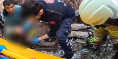 İnşaatta başına demir saplanan işçi ağır yaralandı