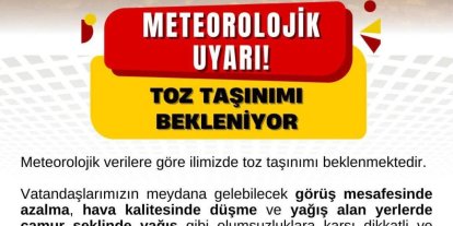 Bartın’da toz yağmuruna dikkat
